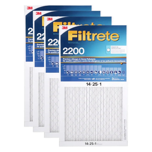 3M Filtrete MPR 2200 1-in Premium Furnace Filters, 4-pack