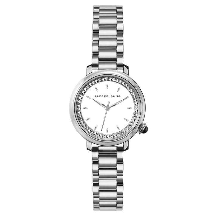 Alfred Sung White Dial Women's Watch product image 1