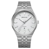 Bering Titanium White Silver-tone Guilloche Dial Men's Watch product image 1