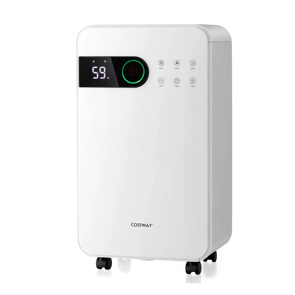 32 Pints Dehumidifier with Sleep Mode and 24H Timer for Home Basement-White product image