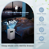 32 Pints Dehumidifier with Sleep Mode and 24H Timer for Home Basement-White product image