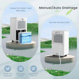 32 Pints Dehumidifier with Sleep Mode and 24H Timer for Home Basement-White product image