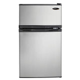 Danby Designer 3.1 cu. ft. Dual Door Compact Fridge with Freezer in Stainless-steel Look product image 1