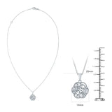 Diamond Cut Floral Pendant in White Gold product image 5
