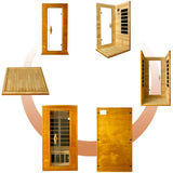 Dynamic Saunas Barcelona 1- to 2-person Infrared Carbon Sauna product image 4