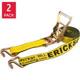 Erickson 8.2 m (27 ft.) Ratchet Strap with Double J Hooks 2-pack product image 2