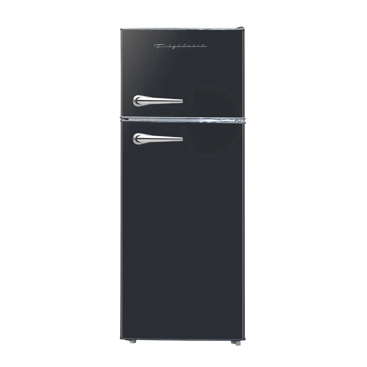 Frigidaire 7.5 cu ft Black Retro Top Mount Refrigerator with Classic Chrome Handle product image 1