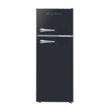 Frigidaire 7.5 cu ft Black Retro Top Mount Refrigerator with Classic Chrome Handle product image 1