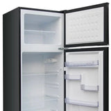 Frigidaire 7.5 cu ft Black Retro Top Mount Refrigerator with Classic Chrome Handle product image 4