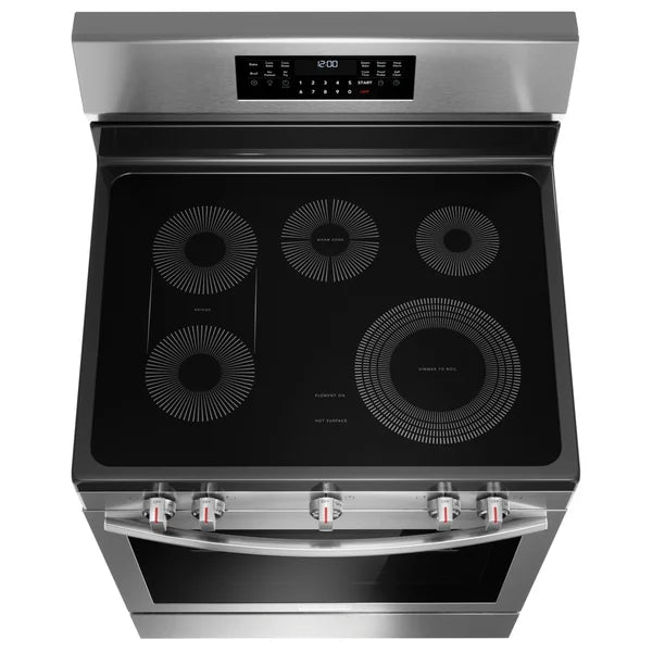 Frigidaire Gallery 30 in 5.3 cu ft. Stainless Steel Electric 5-Burner Range with Total Convection