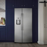 GE 36 in. 25.1 cu.ft. Stainless Steel Side-by-Side Refrigerator with FrostGuard Technology product image 6