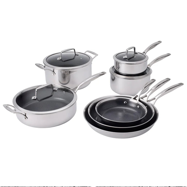 HENCKELS Paradigm Hybrid Ceramic Non-Stick Tri-ply Clad Cookware Set, 11-piece product image 1