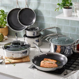 HENCKELS Paradigm Hybrid Ceramic Non-Stick Tri-ply Clad Cookware Set, 11-piece product image 2