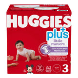 Huggies Little Movers Plus Diapers, Sizes 3 - 7 product image 1