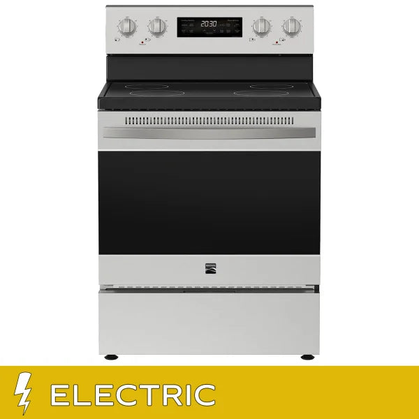 Kenmore 30 in. 5 cu ft. Stainless Steel Electric 4 Burner True Convection Range with Air Fry product image 1