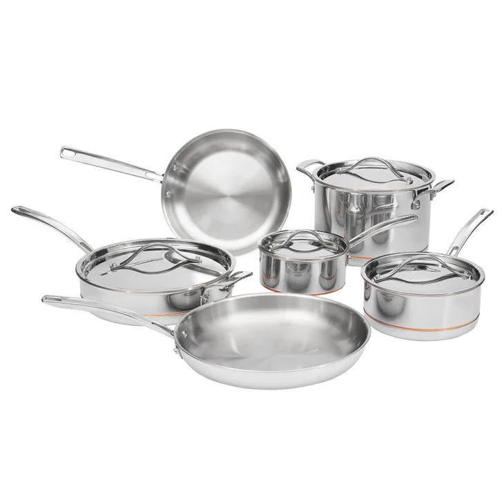 Kirkland Signature 5-ply Clad Stainless Cookware Set, 10-pieces product image 1