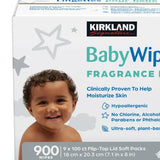 Kirkland Signature Baby Wipes, Fragrance Free, 9 Packs of 100 product image 5