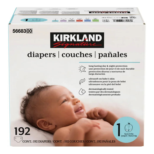 Kirkland Signature Diapers, Sizes 1 - 2