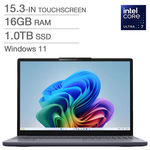 Lenovo IdeaPad Slim 3i Copilot+ PC 15.3-in. Touchscreen Laptop, Intel Core Ultra 7 355 - 16GB RAM, 1TB SSD