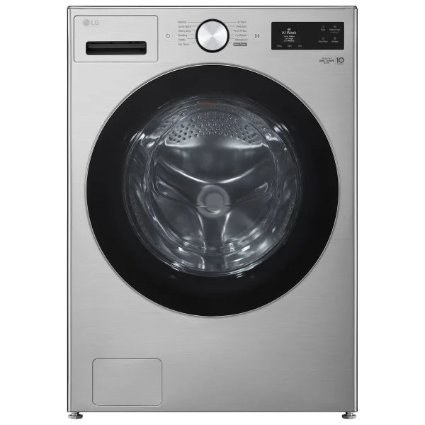 LG 27 in. 5.8 cu ft. Graphite Steel Front Load Washer with AI DD and TurboWash product image 1