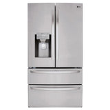 LG 36 in. 28 cu. ft. Stainless-steel French Door Refrigerator with Smudge-resistant Finish and SmartThinQ Wi-Fi product image 1