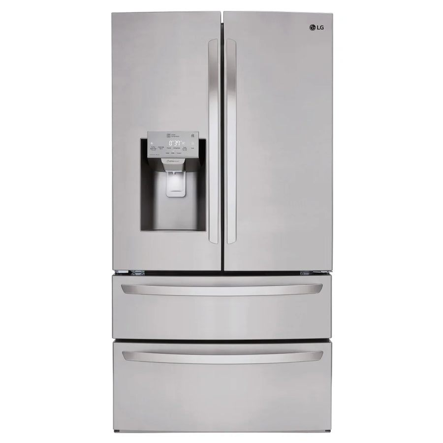 LG 36 in. 28 cu. ft. Stainless-steel French Door Refrigerator with Smudge-resistant Finish and SmartThinQ Wi-Fi