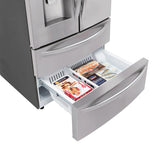 LG 36 in. 28 cu. ft. Stainless-steel French Door Refrigerator with Smudge-resistant Finish and SmartThinQ Wi-Fi product image 7