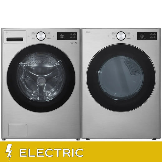 LG Laundry Bundle 5.8 cu ft. Front Load Washer and 7.4 cu ft. Electric Dryer