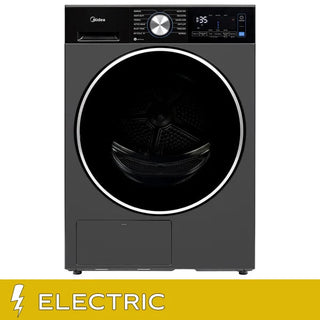 Midea 4.4 cu. ft. Graphite Steel Electric Ventless Dryer with Heat Pump and Stacking Kit