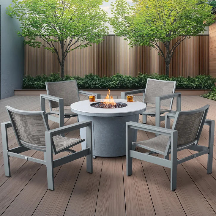 Milo 5-piece Patio Seating Set with Fire Table product image 1