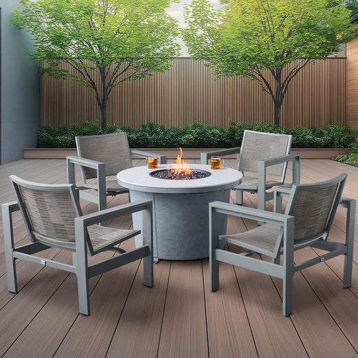 Milo 5-piece Patio Seating Set with Fire Table