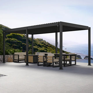 Mirador 10 ft. x 20 ft. Adjustable Louvered Aluminum Pergola