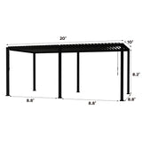 Mirador 10 ft. x 20 ft. Adjustable Louvered Aluminum Pergola product image 6