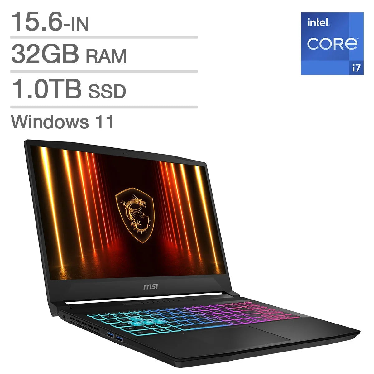 MSI Katana 15 HX 15.6-in. Gaming Laptop, Intel Core i7-14650HX - 32GB RAM, 1TB SSD, 8GB NVIDIA GeForce RTX 5060 product image 1