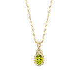 Oval Shaped Peridot and Diamond Earrings (0.30 ctw) product image 5