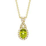 Oval Shaped Peridot and Diamond Earrings (0.30 ctw) product image 6