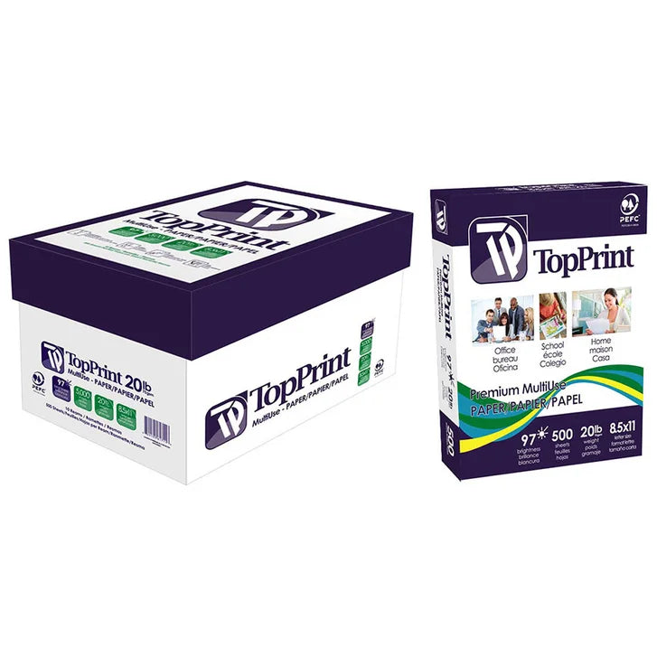Premium Multi-use Top Print Paper, Letter, 8.5 in. x 11 in., 97 Bright, 20 lb. product image 1
