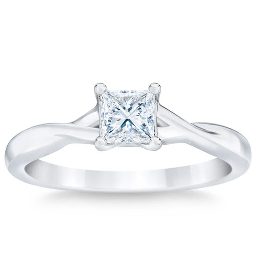 Princess Cut Diamond Solitaire Ring (0.50 ct)