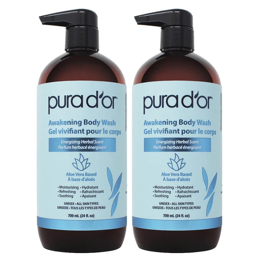 Pura D'or Awakening Body Wash, 2 x 709 mL