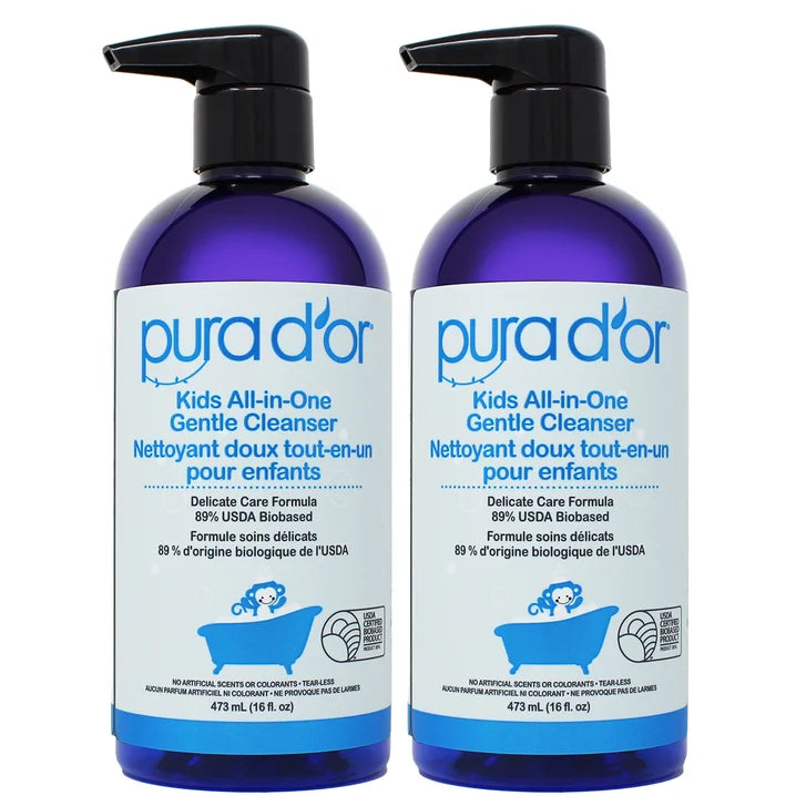 Pura D'or Kids All-in-One Gentle Cleanser, 2 x 473 mL product image 1