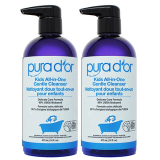 Pura D'or Kids All-in-One Gentle Cleanser, 2 x 473 mL