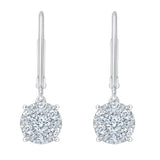Round Brilliant Diamond Drop Earrings (1.00 ctw) product image 2