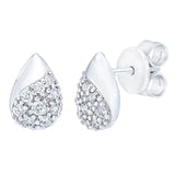 Teardrop Shaped Round Brilliant Diamond Earrings (0.32 ctw) product image 1