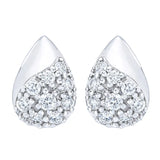 Teardrop Shaped Round Brilliant Diamond Earrings (0.32 ctw) product image 2