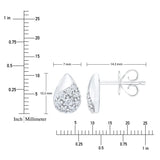 Teardrop Shaped Round Brilliant Diamond Earrings (0.32 ctw) product image 3