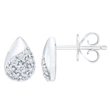 Teardrop Shaped Round Brilliant Diamond Earrings (0.32 ctw) product image 4