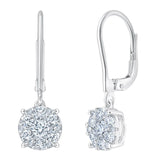 Teardrop Shaped Round Brilliant Diamond Earrings (0.32 ctw) product image 6