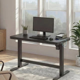 Tresanti Tessa 119.4 cm (47 in.) Adjustable Height Desk with LED Lighting, Black product image 2