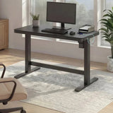 Tresanti Tessa 119.4 cm (47 in.) Adjustable Height Desk with LED Lighting, Black product image 4