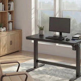 Tresanti Tessa 119.4 cm (47 in.) Adjustable Height Desk with LED Lighting, Black product image 5